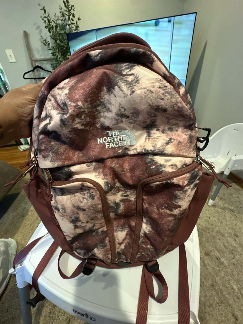 The North Face Women's Surge FlexVent Backpack Rosegold Pink Tie Dye